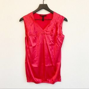 BCBGMAXAZRIA Magenta Sleeveless Silk Blouse xs